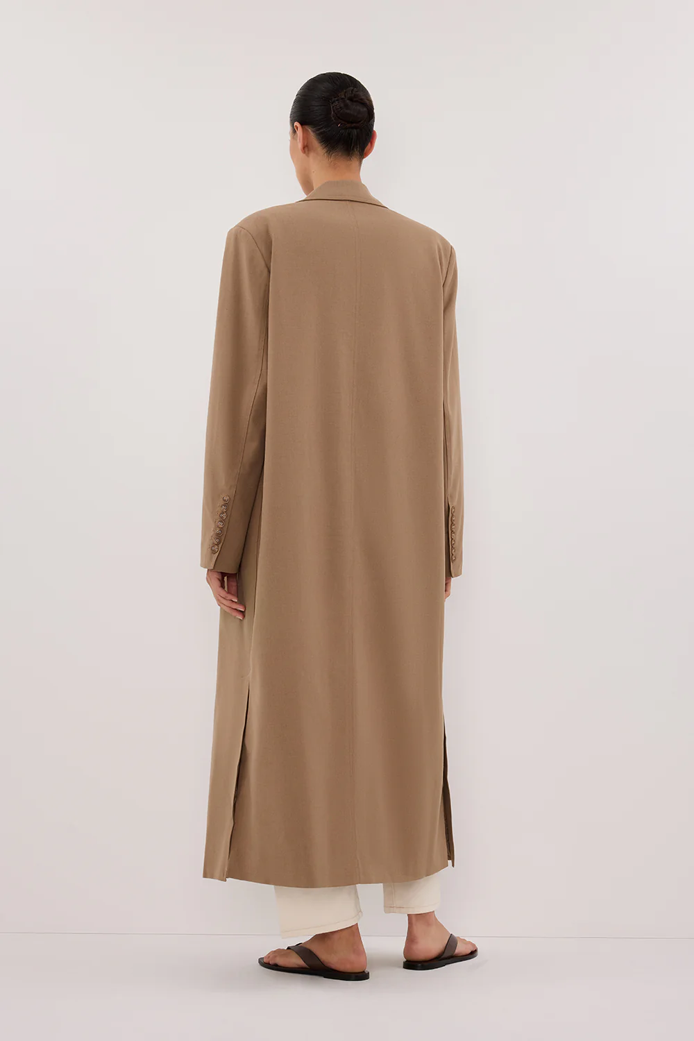 CELINA TAN WOOL BLEND COAT - Gamepaces