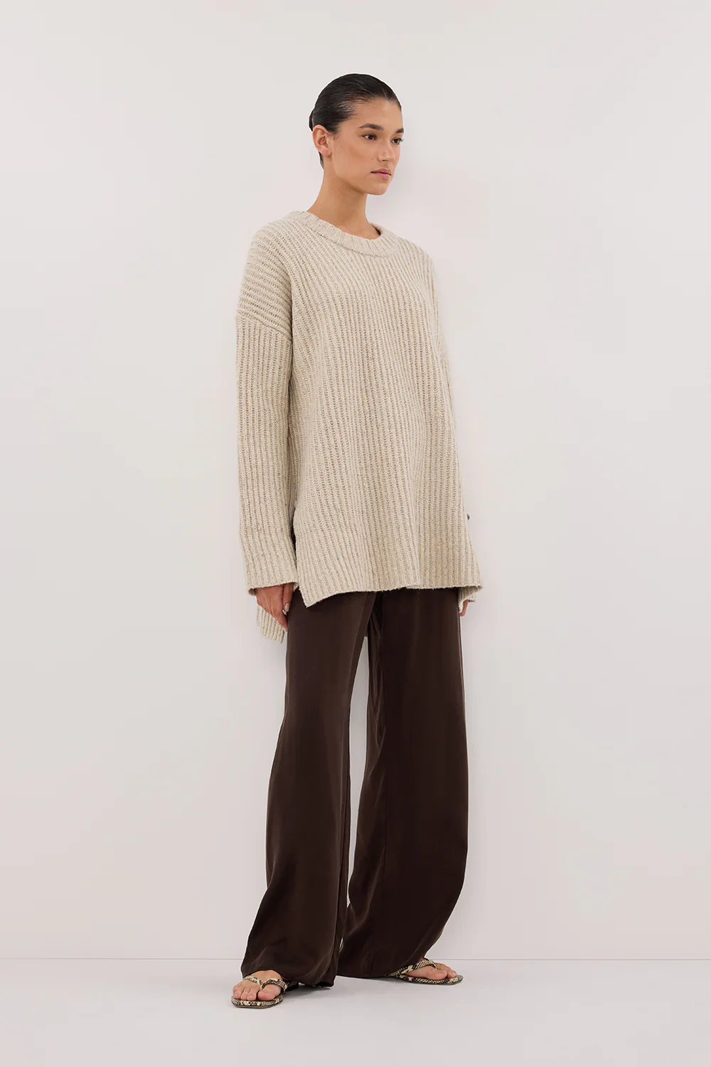 INDIA CREAM MARLE KNIT JUMPER - Gamepaces