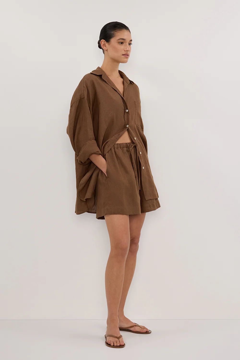 LUNE FONDANT LINEN SHORT - Gamepaces