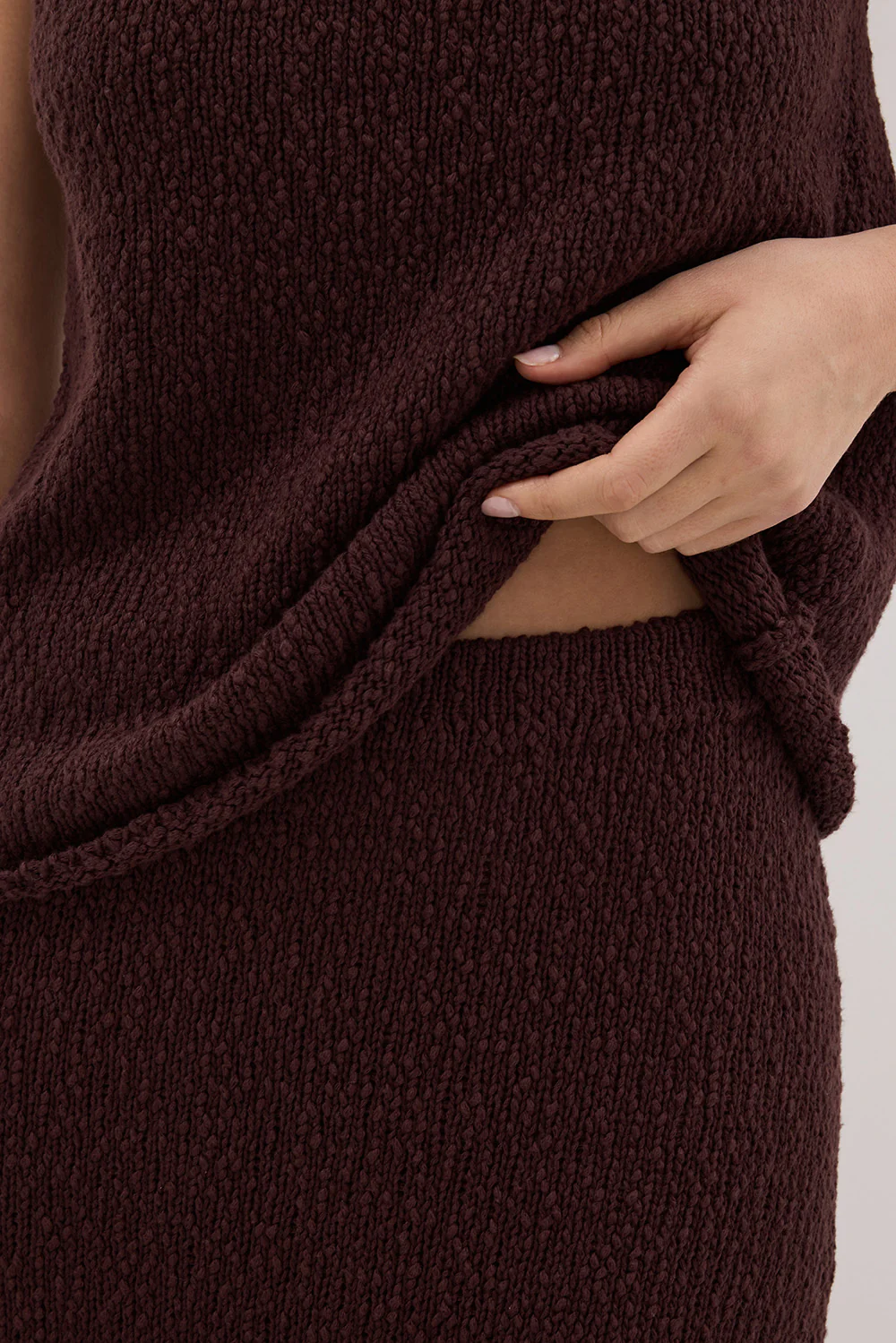 DINA CHOC KNIT MIDI SKIRT - Gamepaces