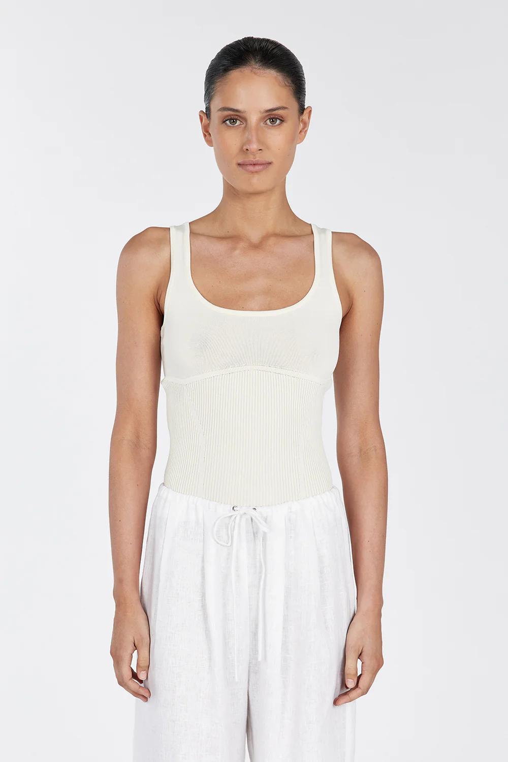 MILO LEMON SLEEVELESS KNIT TOP - Gamepaces