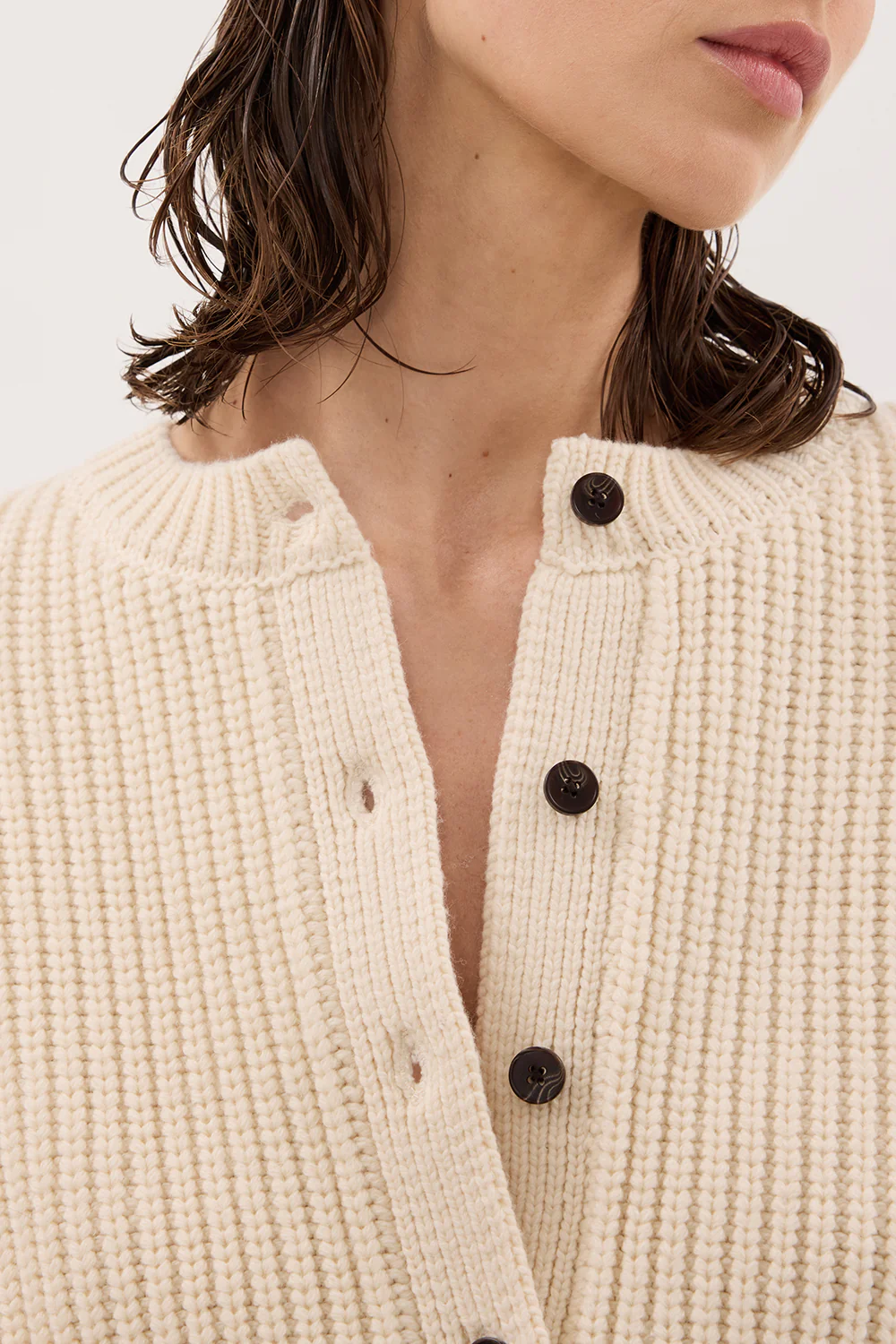 EVALINA SANDSTONE KNIT CARDIGAN - Gamepaces