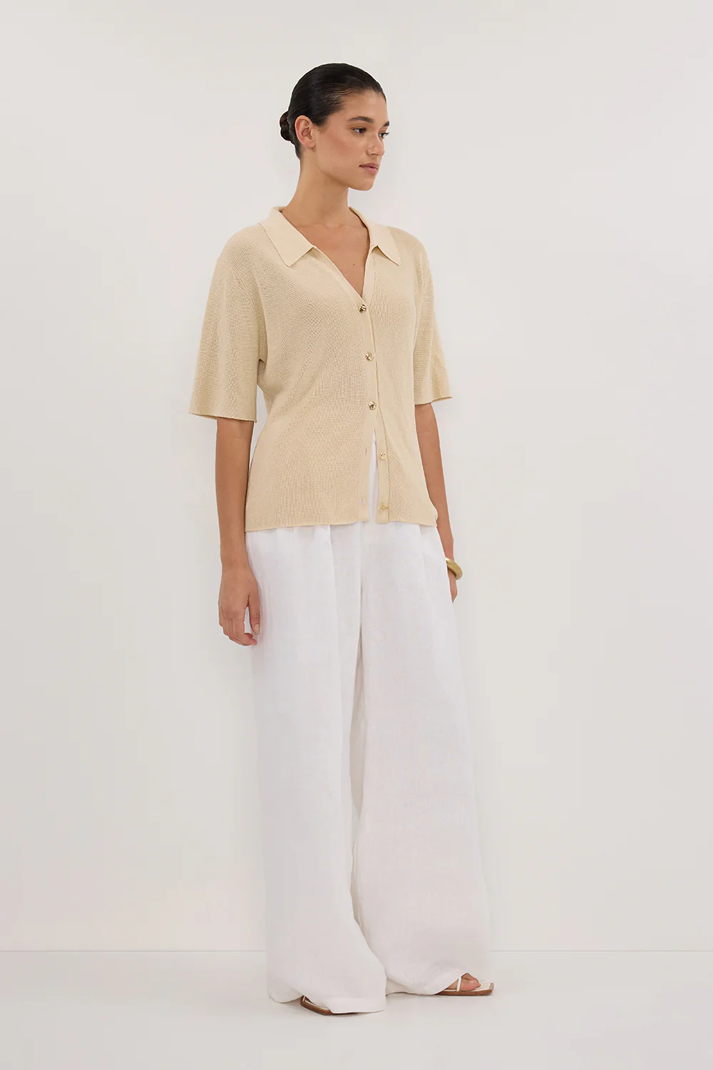 LIAM NATURAL KNIT POLO SHIRT - Gamepaces