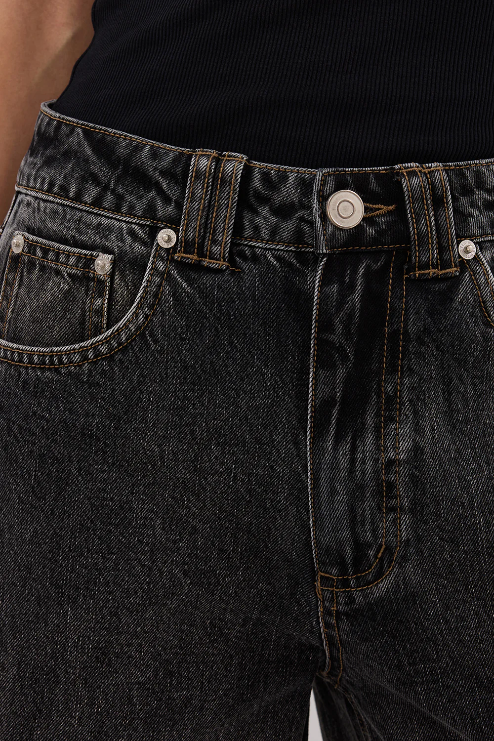 REAGAN 2.0 WASHED BLACK TALL SLOUCHY JEAN - Gamepaces