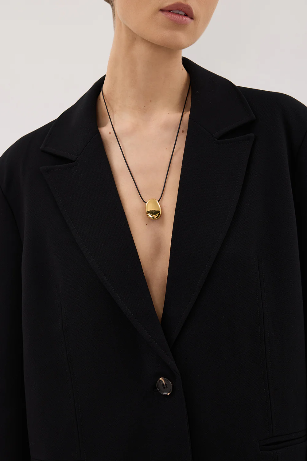 WESTWOOD BLACK OVERSIZED BOYFRIEND BLAZER - Gamepaces