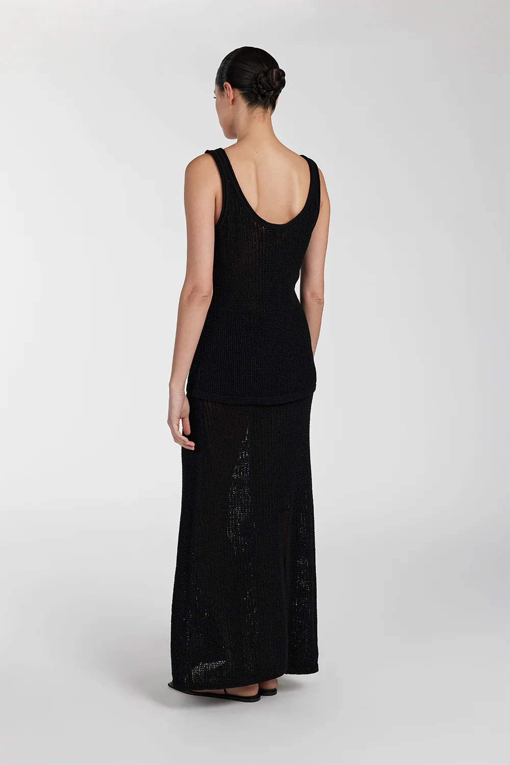 MARGOT BLACK CROCHET MIDI SKIRT - Gamepaces