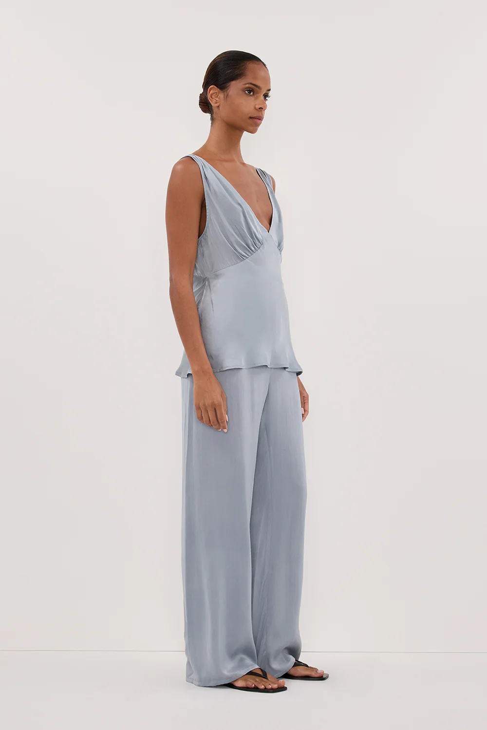 PERCY DUSTY BLUE SILK PANT - PRE ORDER - Gamepaces