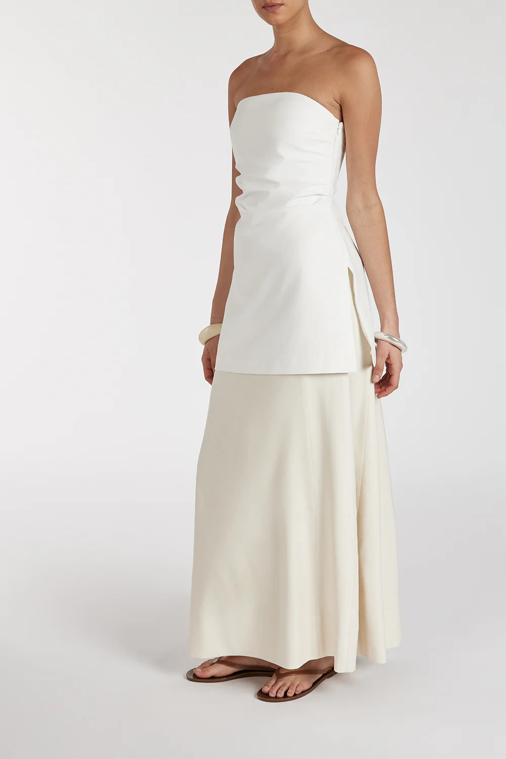 BRAX CREAM MIDI SKIRT - Gamepaces