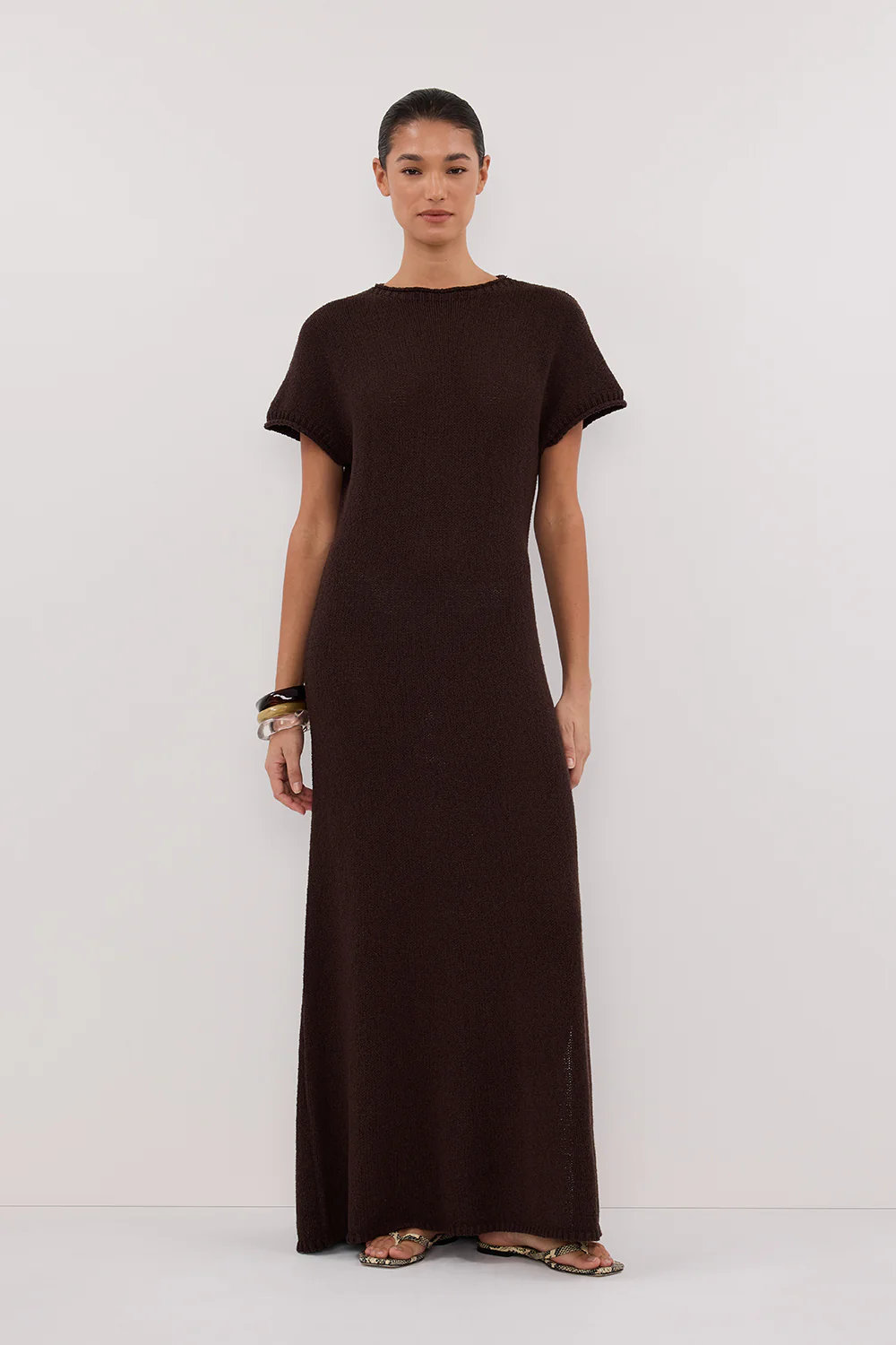 ERIN CHOC KNIT MAXI DRESS - Gamepaces