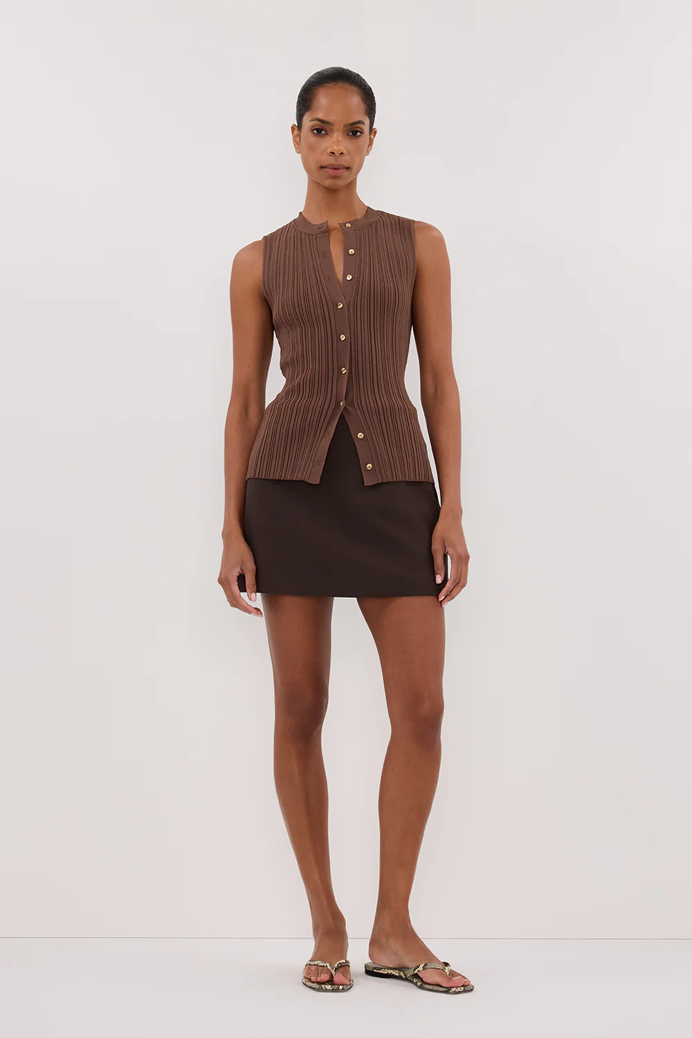 JASMINE MOCHA KNIT TOP - Gamepaces