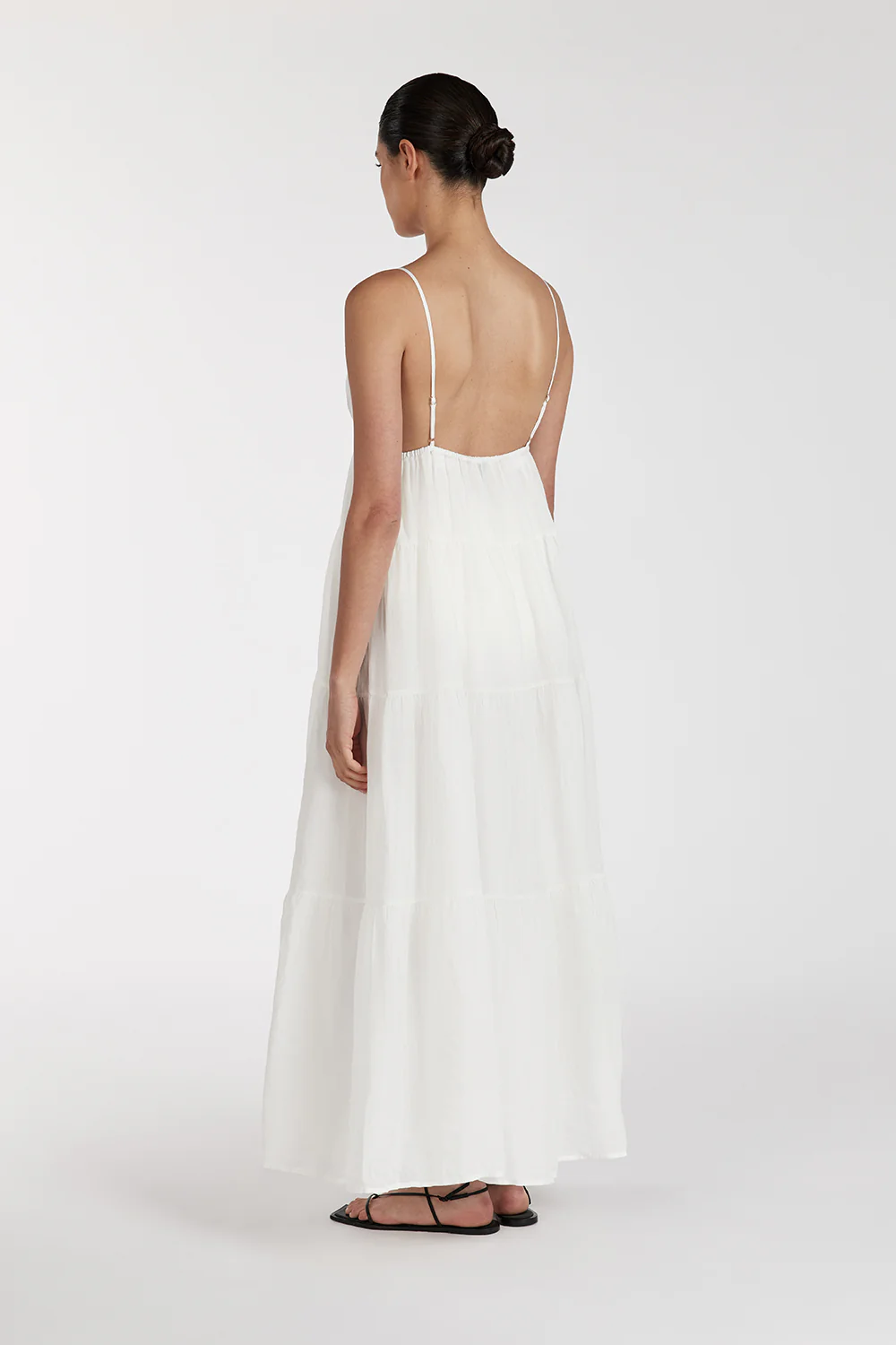 LIZA WHITE RAMIE MIDI DRESS - Gamepaces