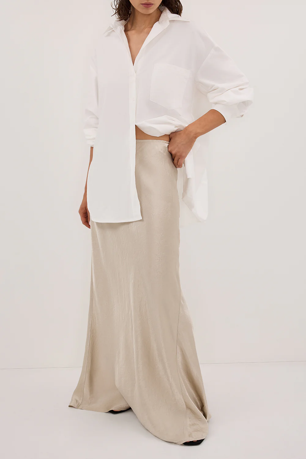 BREANNA PUMICE JACQUARD MAXI SKIRT - Gamepaces