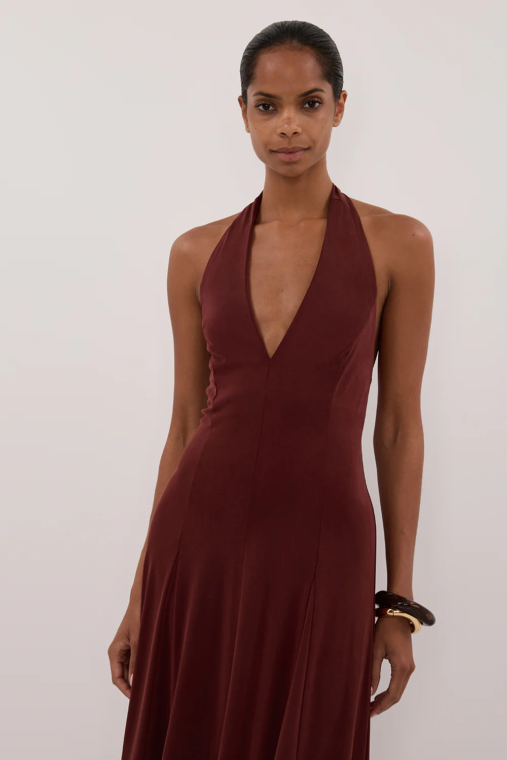 LYNN SAHARA HALTER MIDI DRESS - Gamepaces