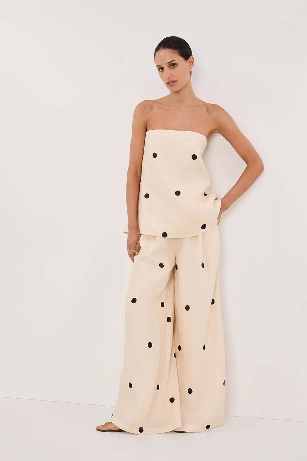 BEVERLY CREAM SPOT PANT - Gamepaces