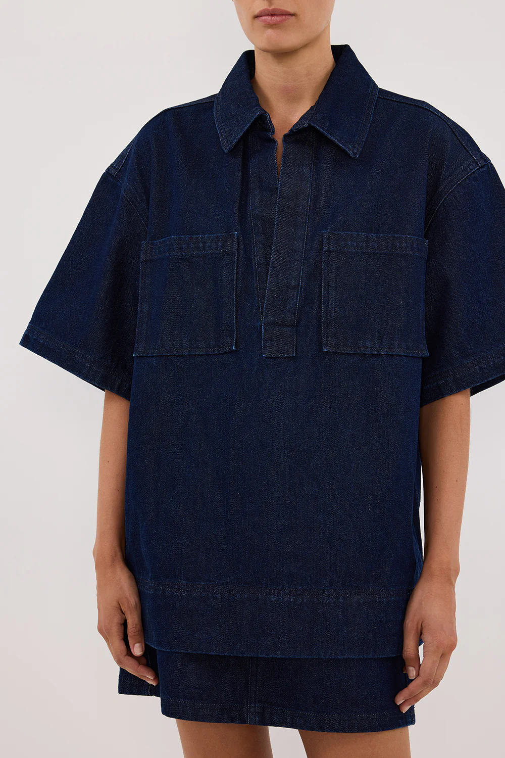 MASON INDIGO BOXY DENIM SHIRT - Gamepaces