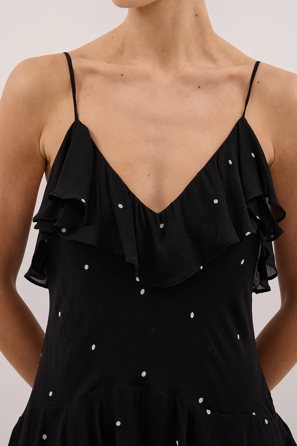 MELROSE BLACK SPOT MAXI DRESS - Gamepaces