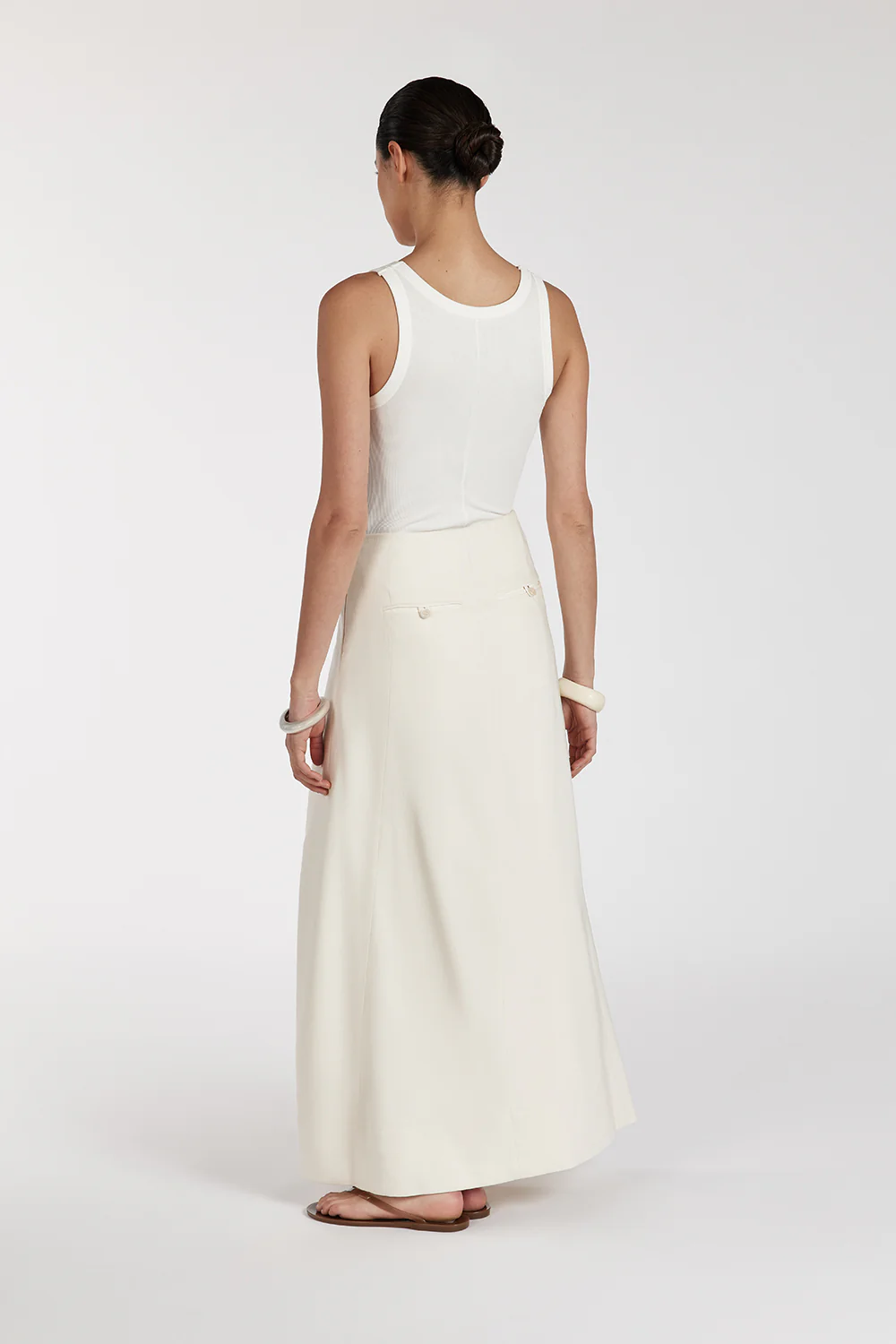 BRAX CREAM MIDI SKIRT - Gamepaces