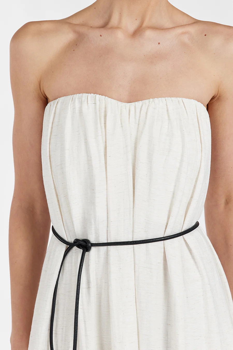 SHANIYA CREAM MARLE MIDI DRESS - Gamepaces