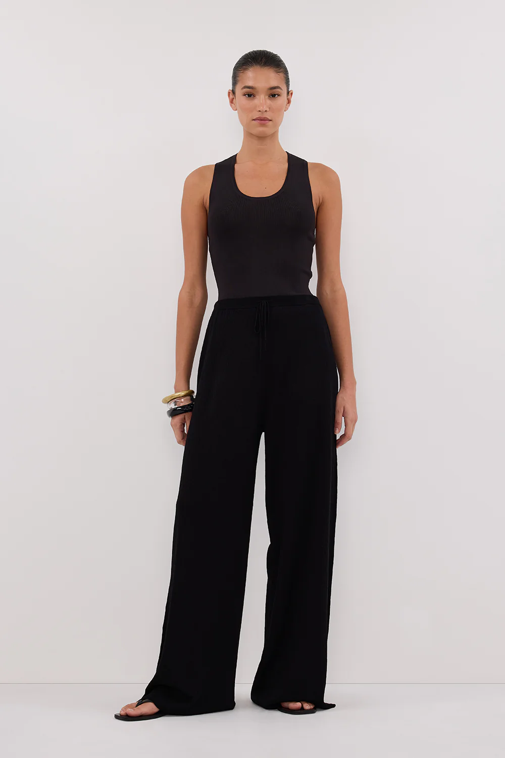 ALIAS BLACK TEXTURED KNIT PANT - Gamepaces