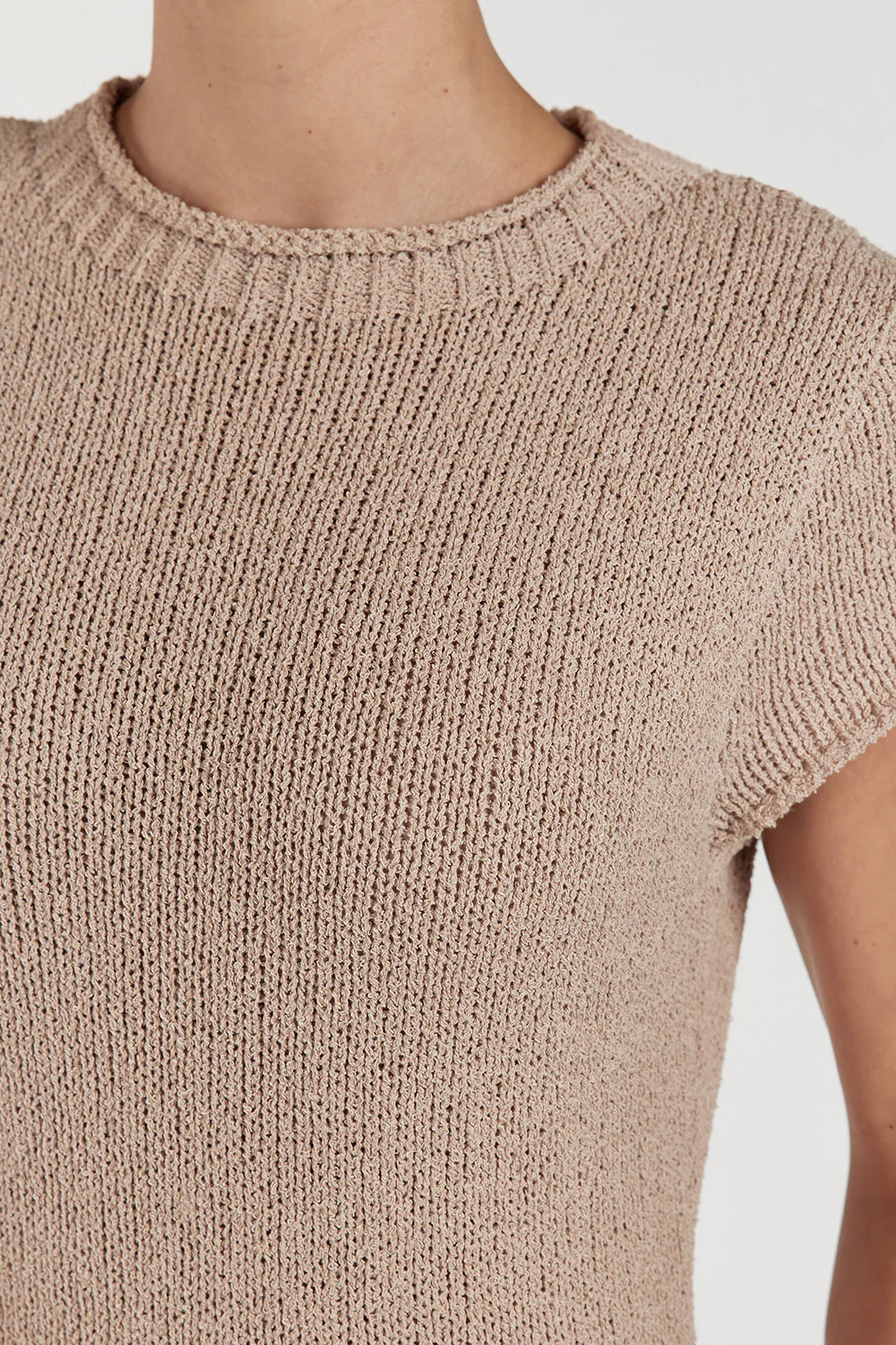 LEO TAN KNIT MIDI DRESS - Gamepaces