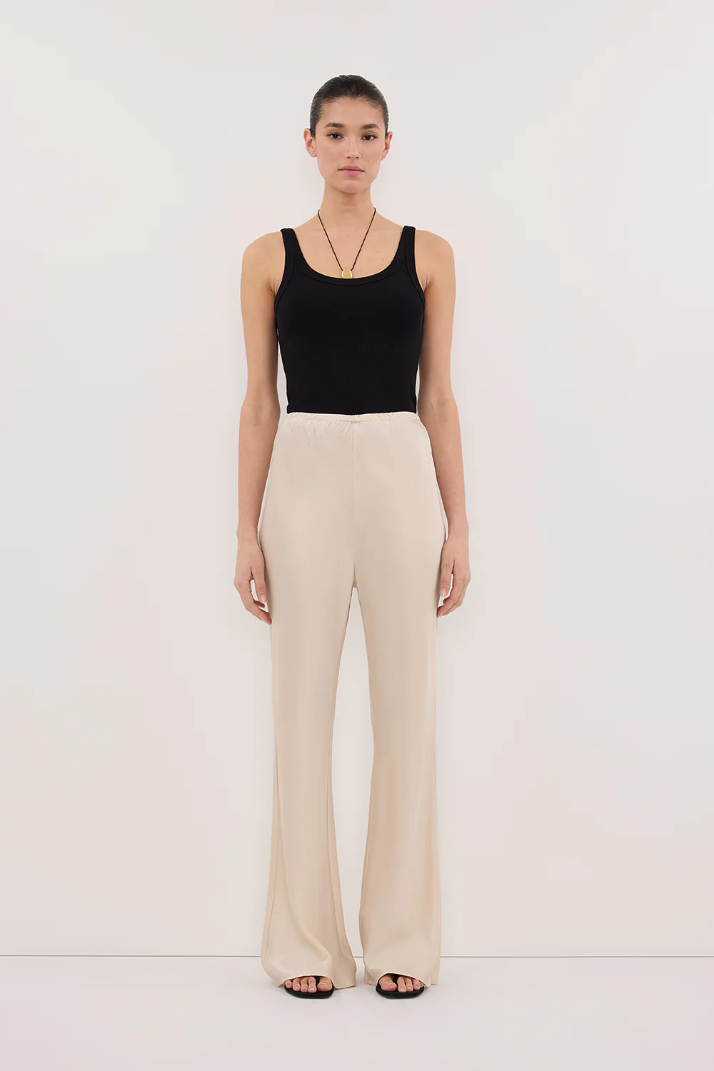 KYRA SANDSTONE SILK BIAS PANTS - Gamepaces