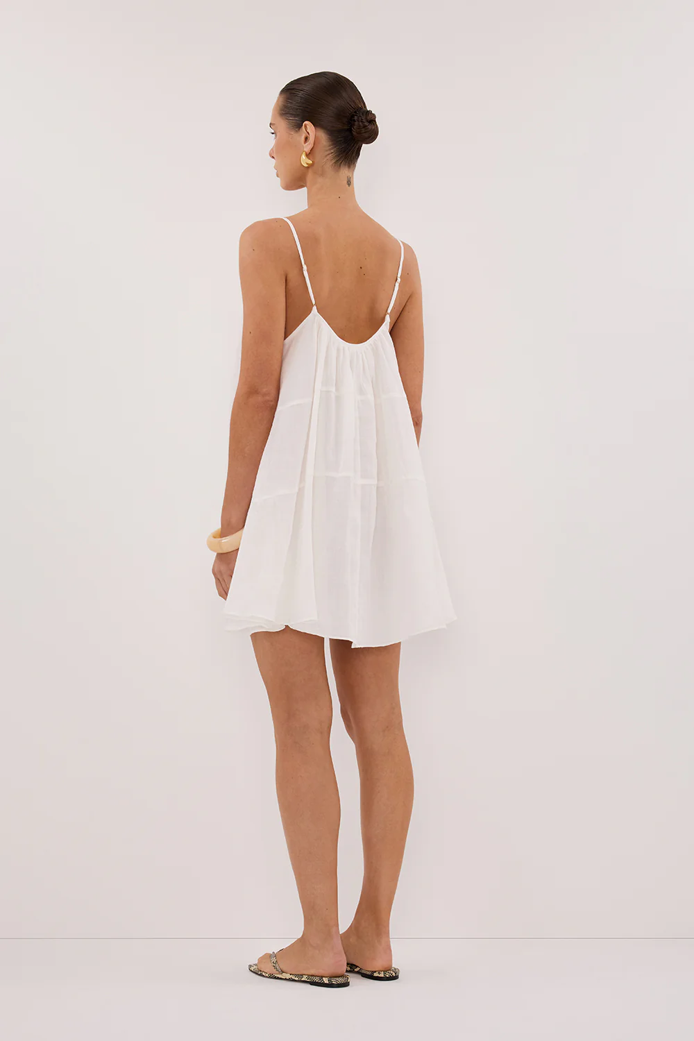 KAHN WHITE RAMIE MINI DRESS - Gamepaces