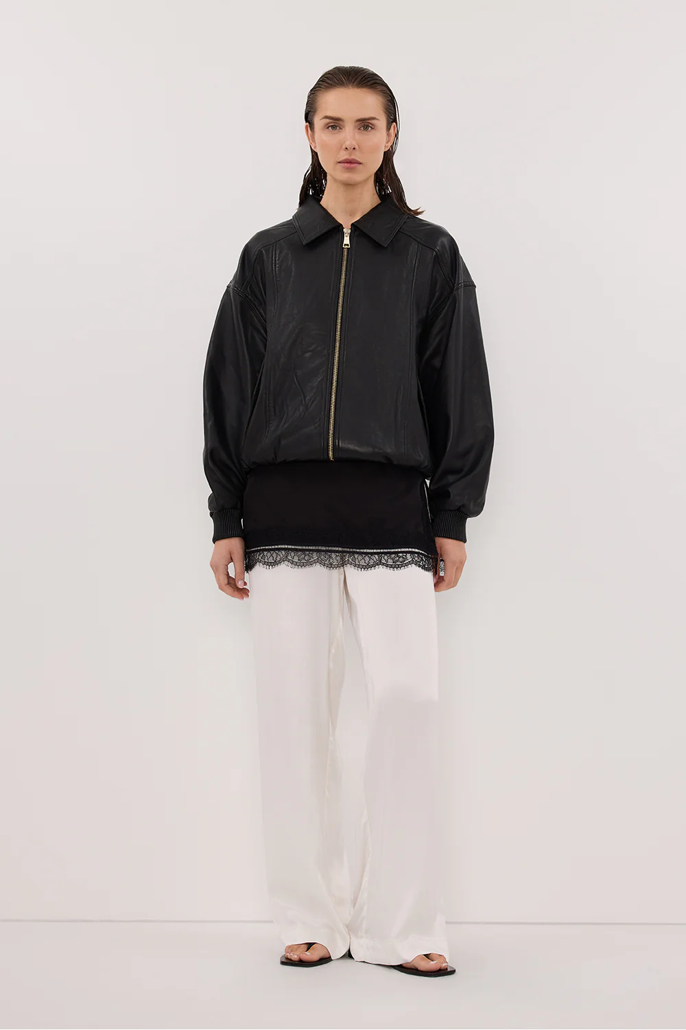 MONICA WHITE SATIN PANT - Gamepaces