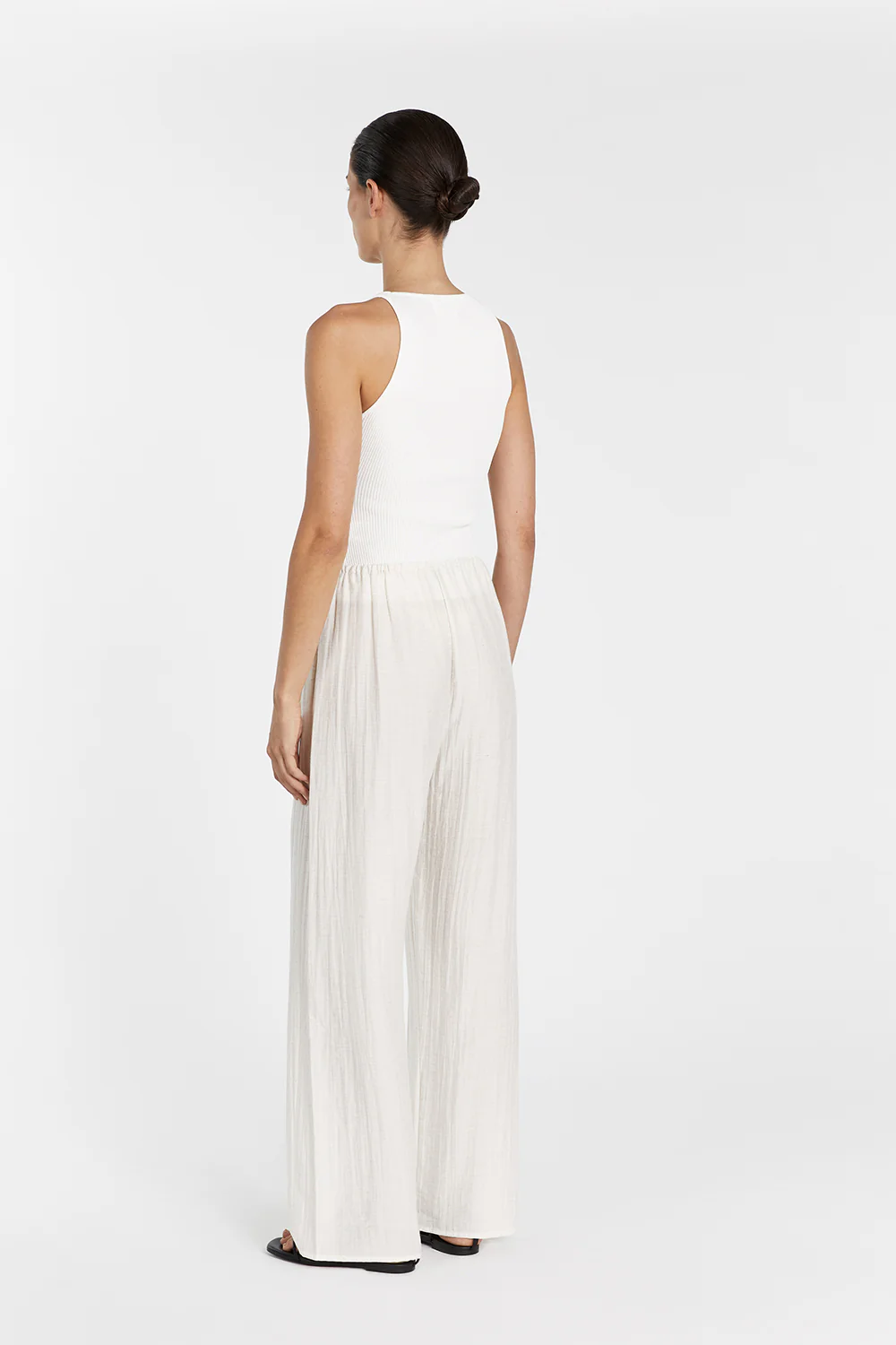 JOLIE CREAM MARLE DRAWSTRING PANT - Gamepaces