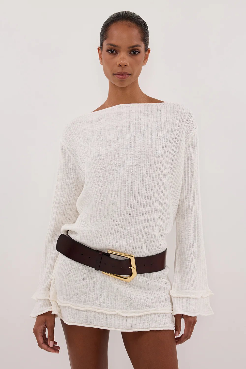 MAX IVORY KNIT MINI DRESS - Gamepaces