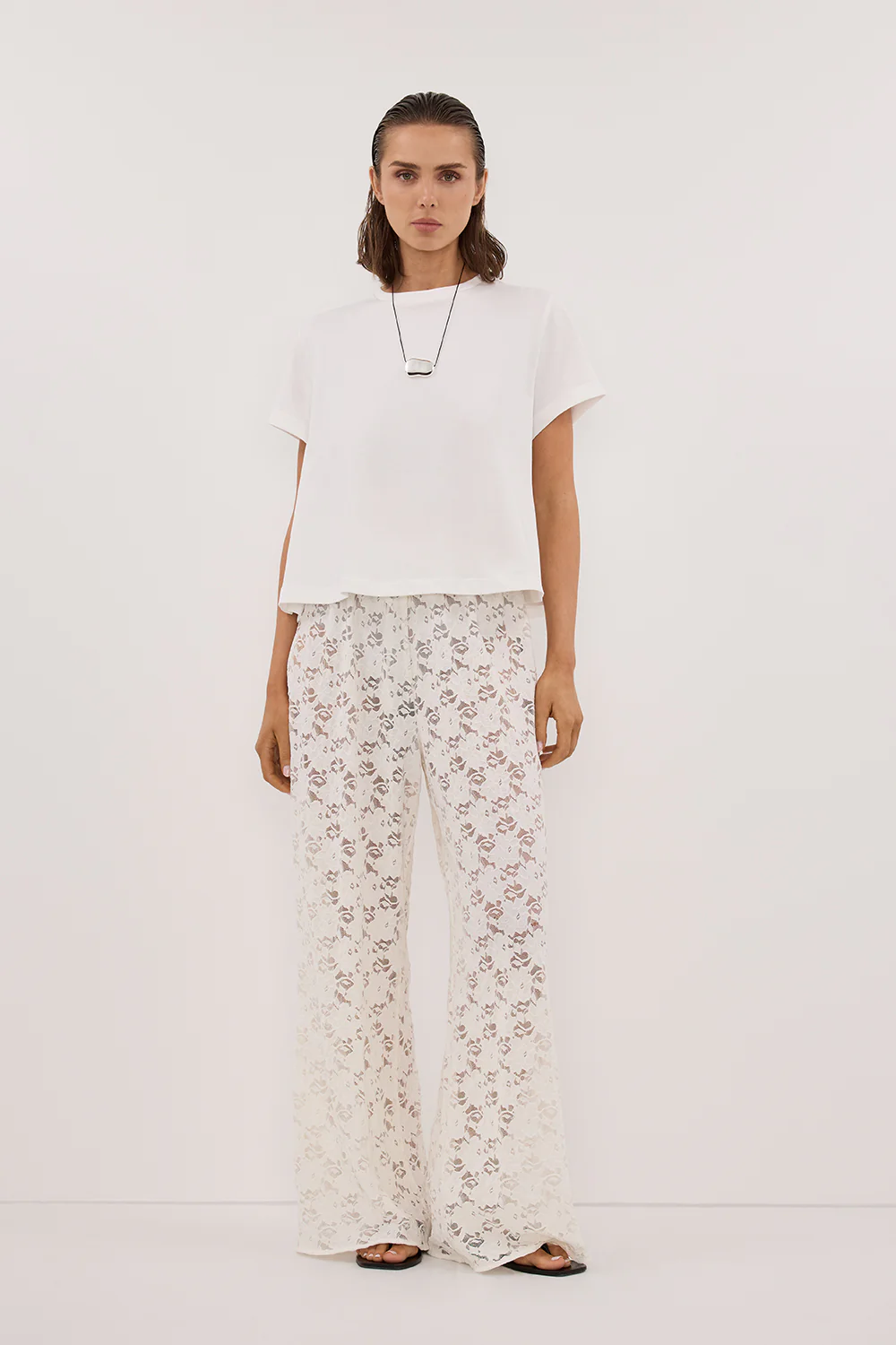 LOULA WHITE LACE PANT - Gamepaces