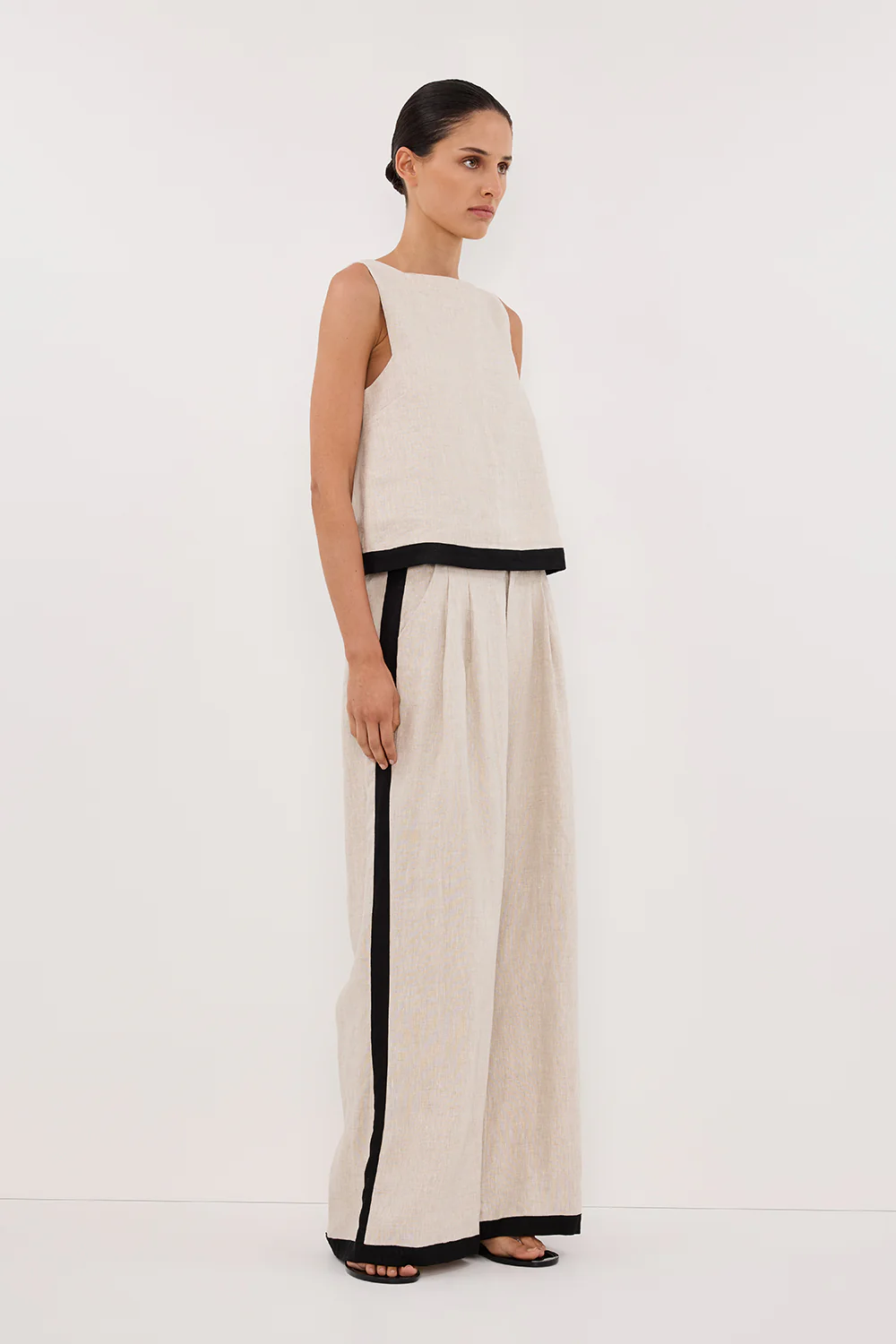 EBONY NATURAL LINEN TOP - Gamepaces