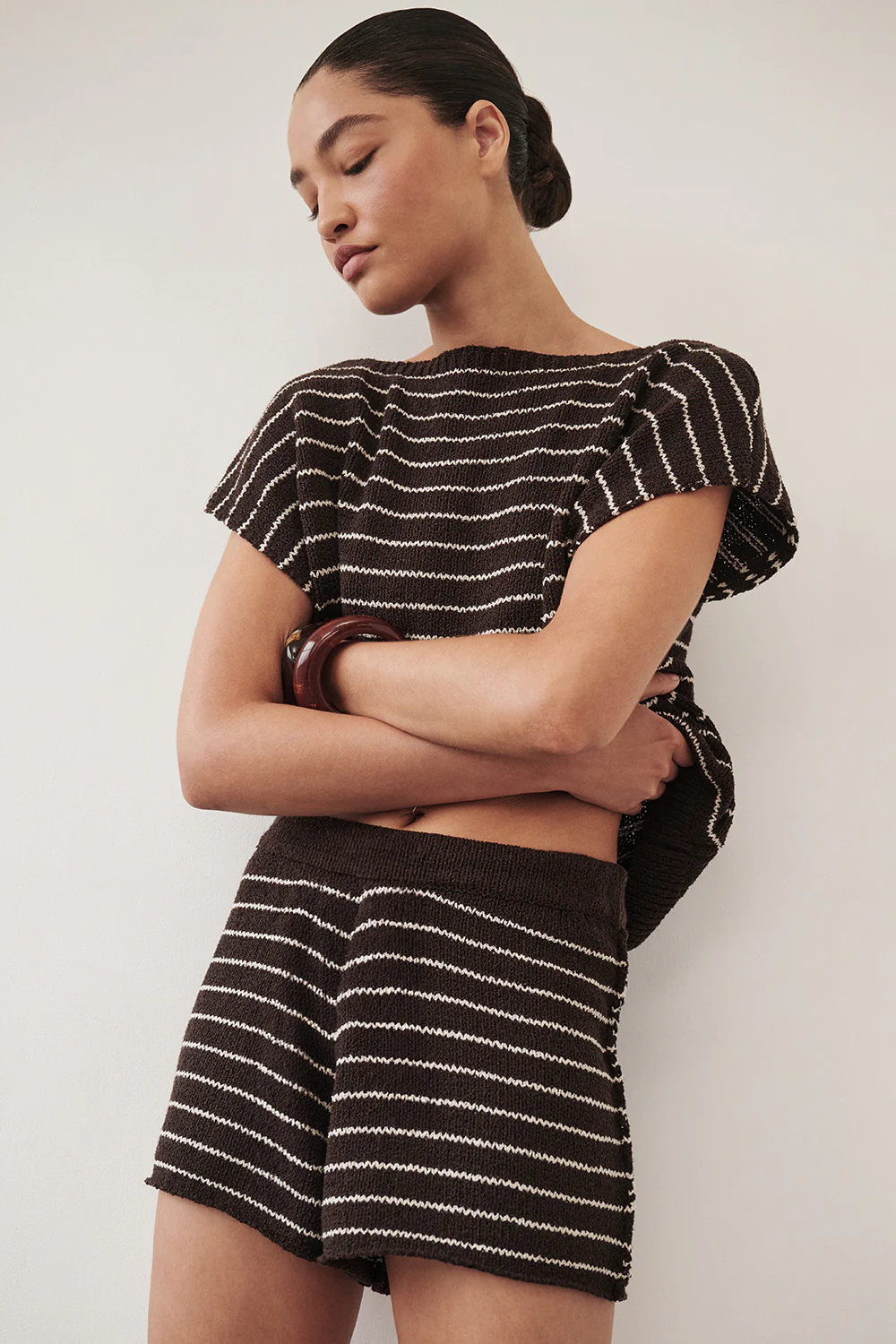 ASPEN CHOC STRIPE KNIT SHORT - Gamepaces