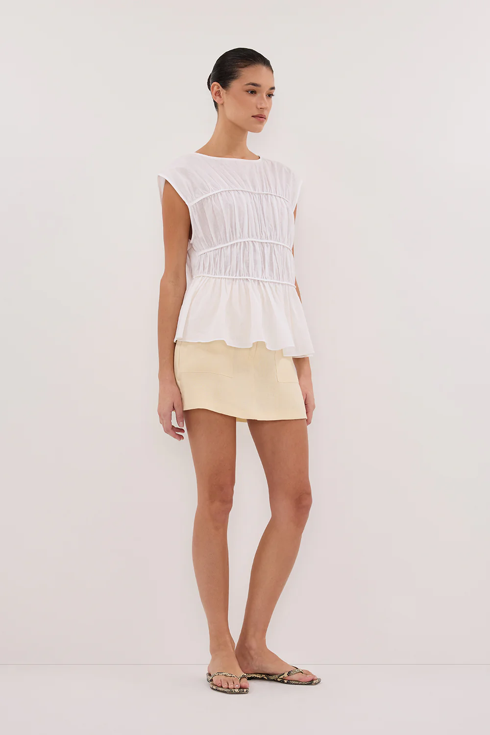 EVA LEMON LINEN SKORT - Gamepaces