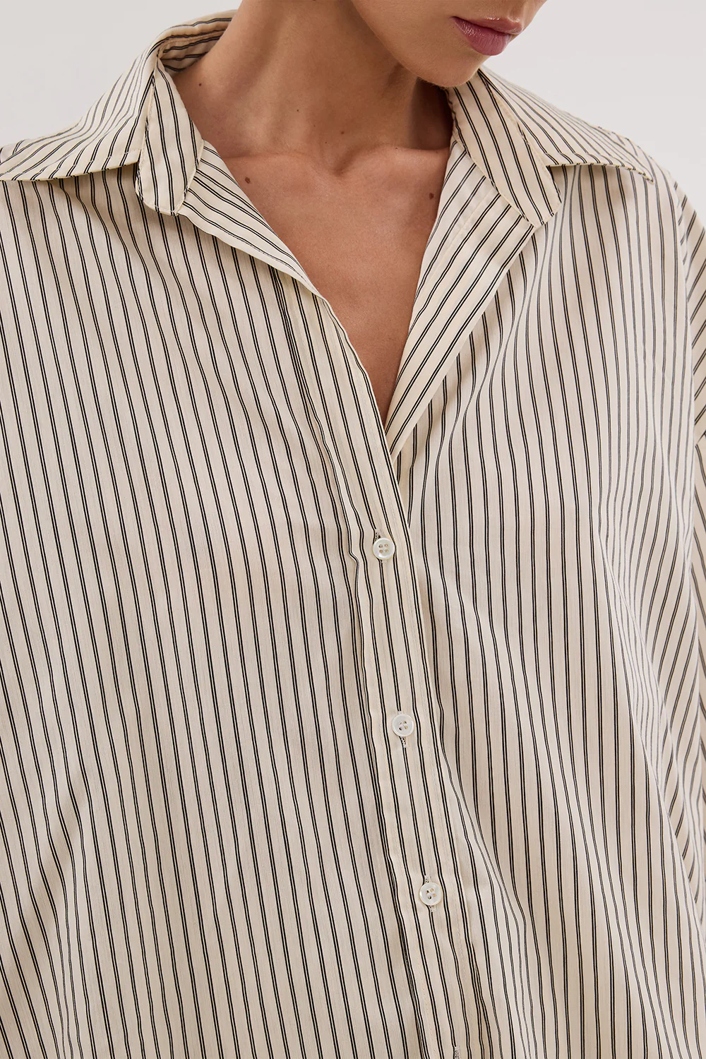 PALMA CREAM OVERSIZED SILK BLEND SHIRT - Gamepaces