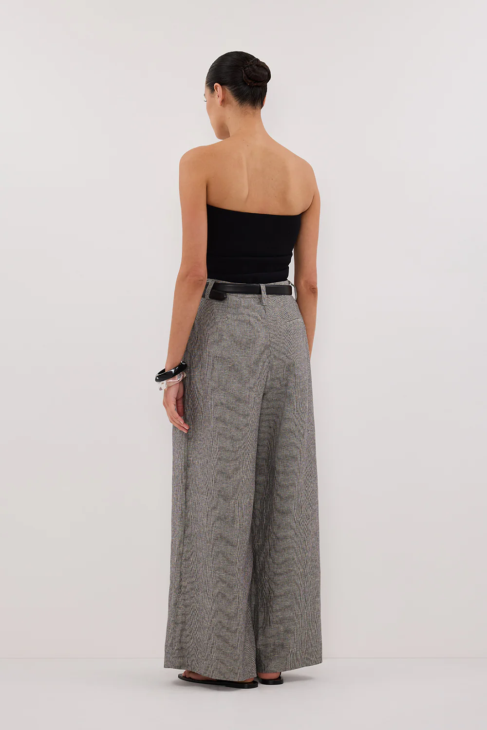 ELIAS CHARCOAL LINEN BLEND PANT - Gamepaces