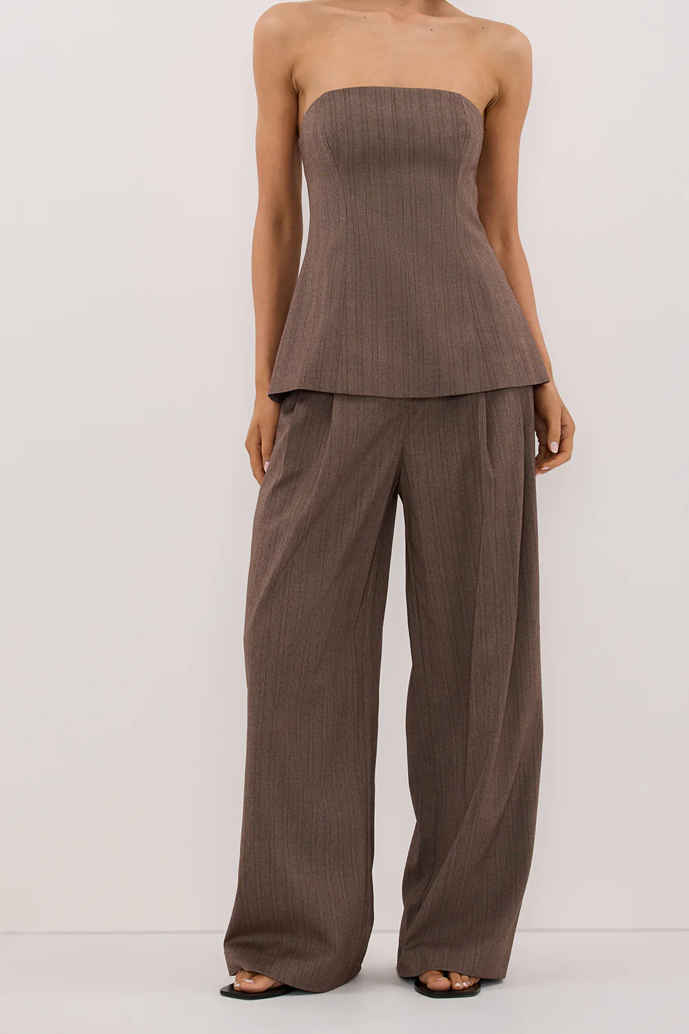 HAILEY CHOC STRIPE RELAXED PANT - Gamepaces