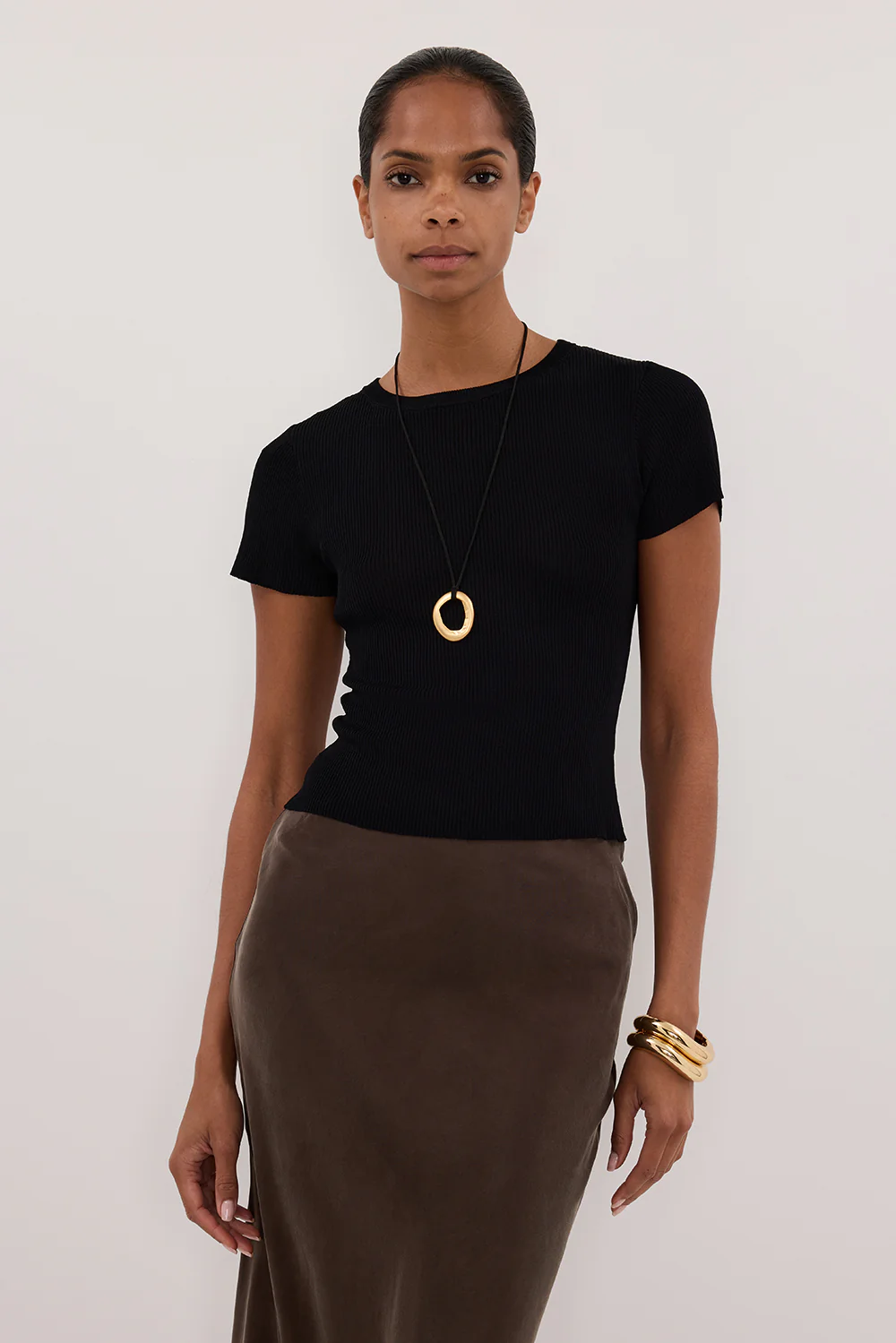 CLO BLACK RIBBED BABY TEE - Gamepaces