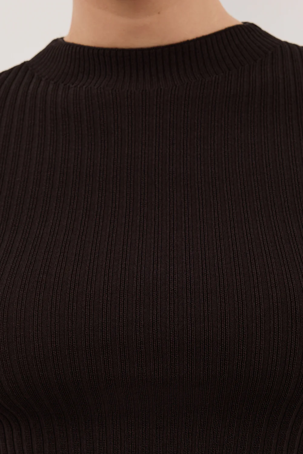 FIORA BITTER CHOC LONG SLEEVE KNIT TOP - Gamepaces