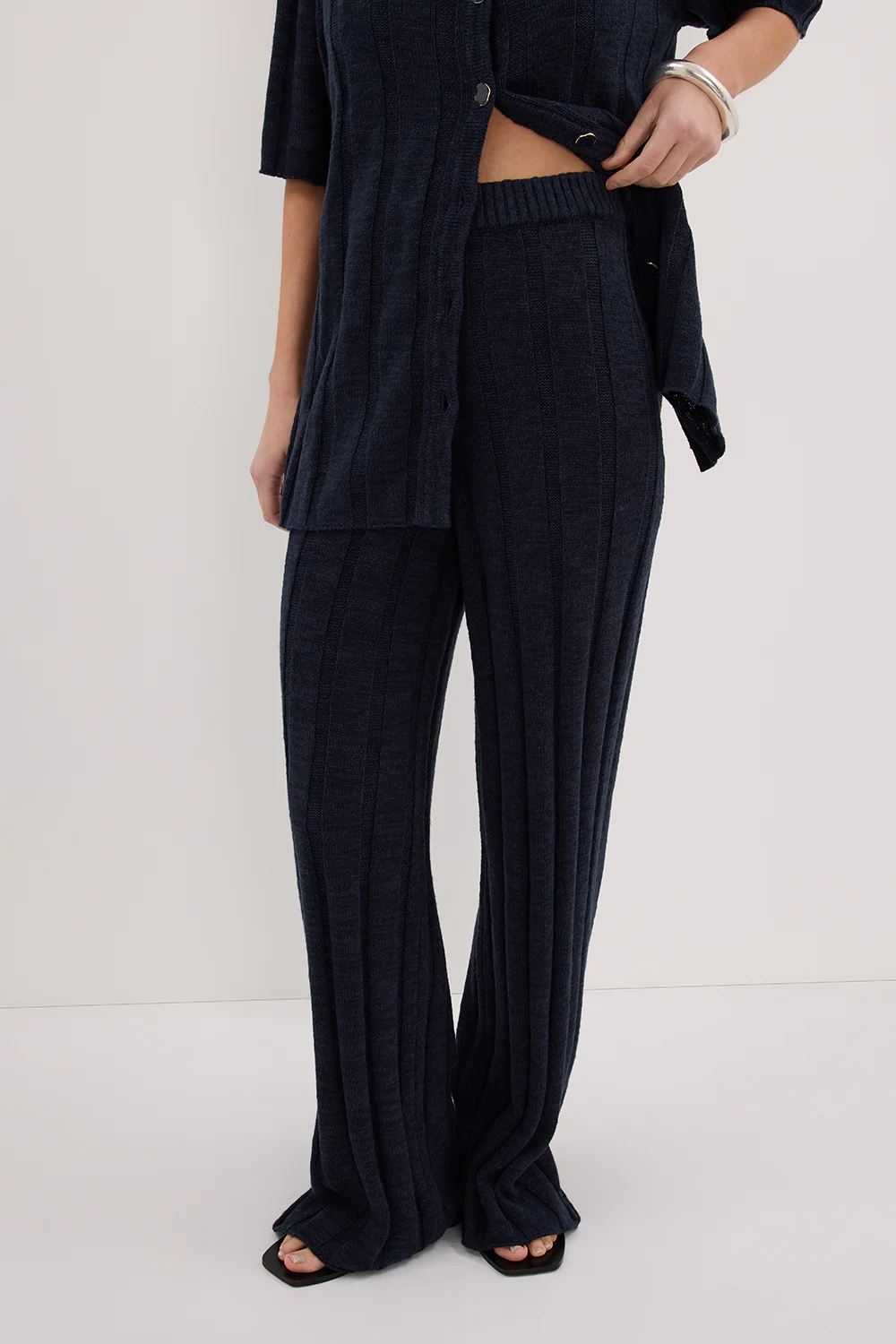 JAZZ INDIGO WIDE LEG KNIT PANT - Gamepaces