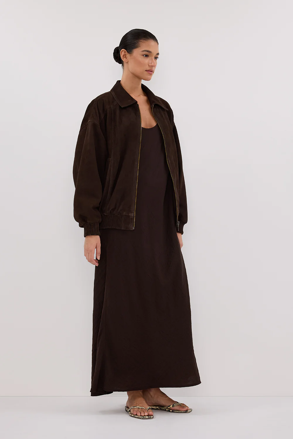 DALTON BITTER CHOC SUEDE BOMBER - Gamepaces