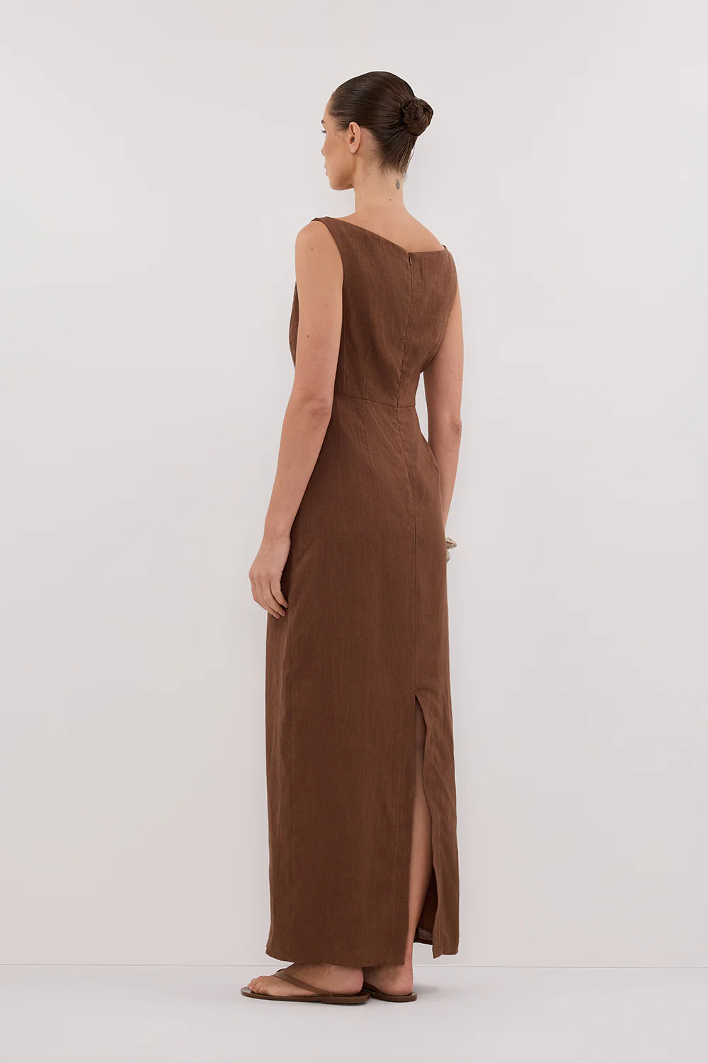 JULE FONDANT LINEN MIDI DRESS - Gamepaces