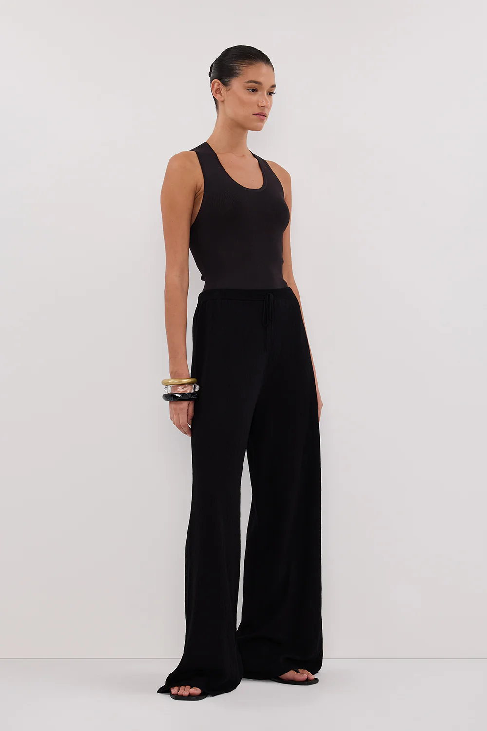 ALIAS BLACK TEXTURED KNIT PANT - Gamepaces