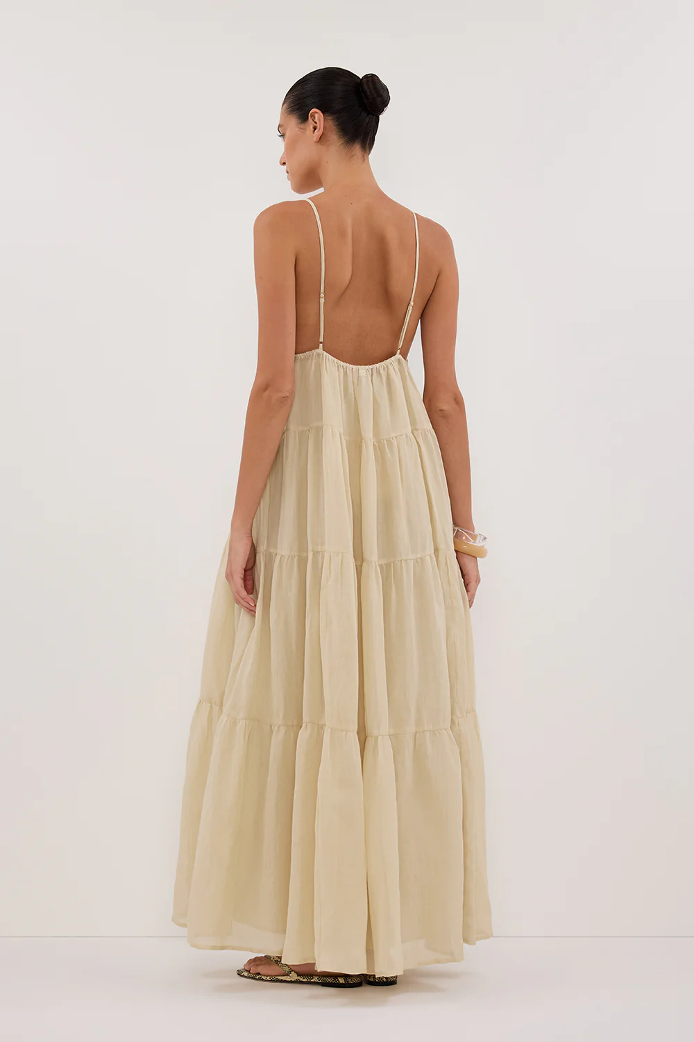 LIZA PLASTER RAMIE MIDI DRESS - Gamepaces