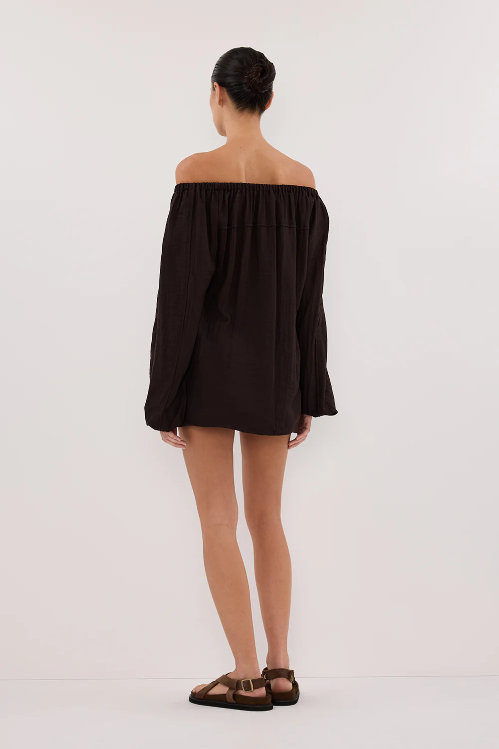 SHANIYA BITTER CHOC LONG SLEEVE TOP - Gamepaces