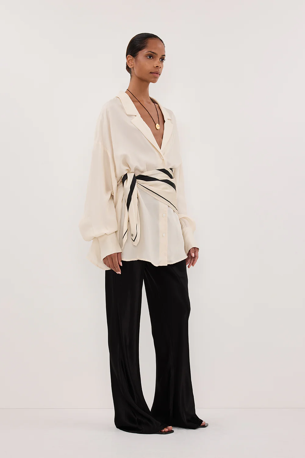 LUCILLE STRAW LONG SLEEVE CUPRO SHIRT - PRE ORDER - Gamepaces