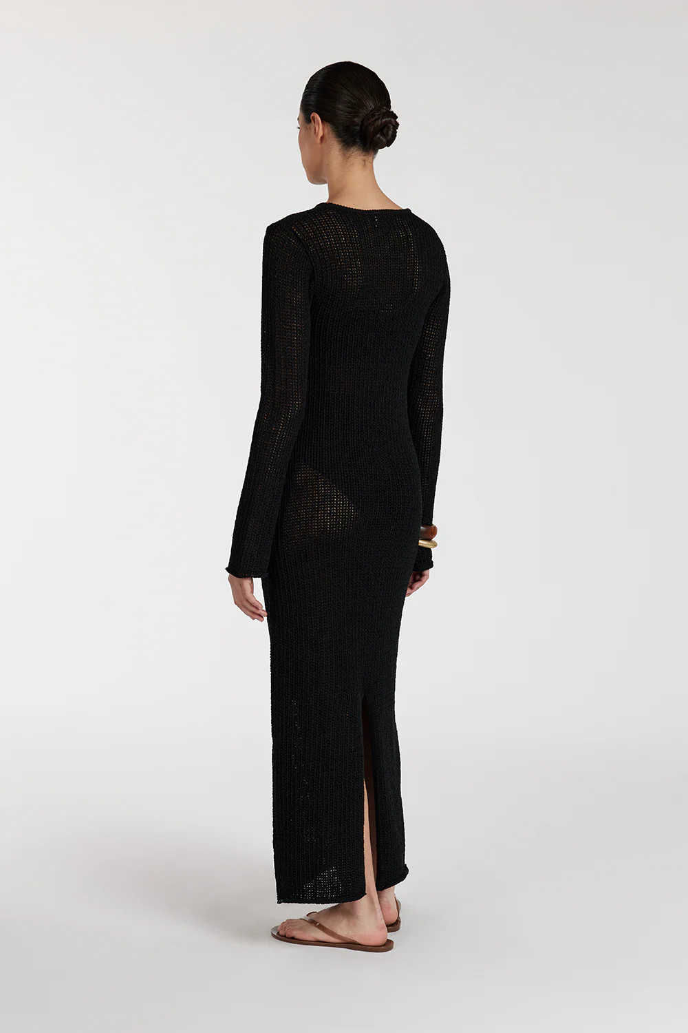 MARGOT BLACK CREW NECK DRESS - Gamepaces