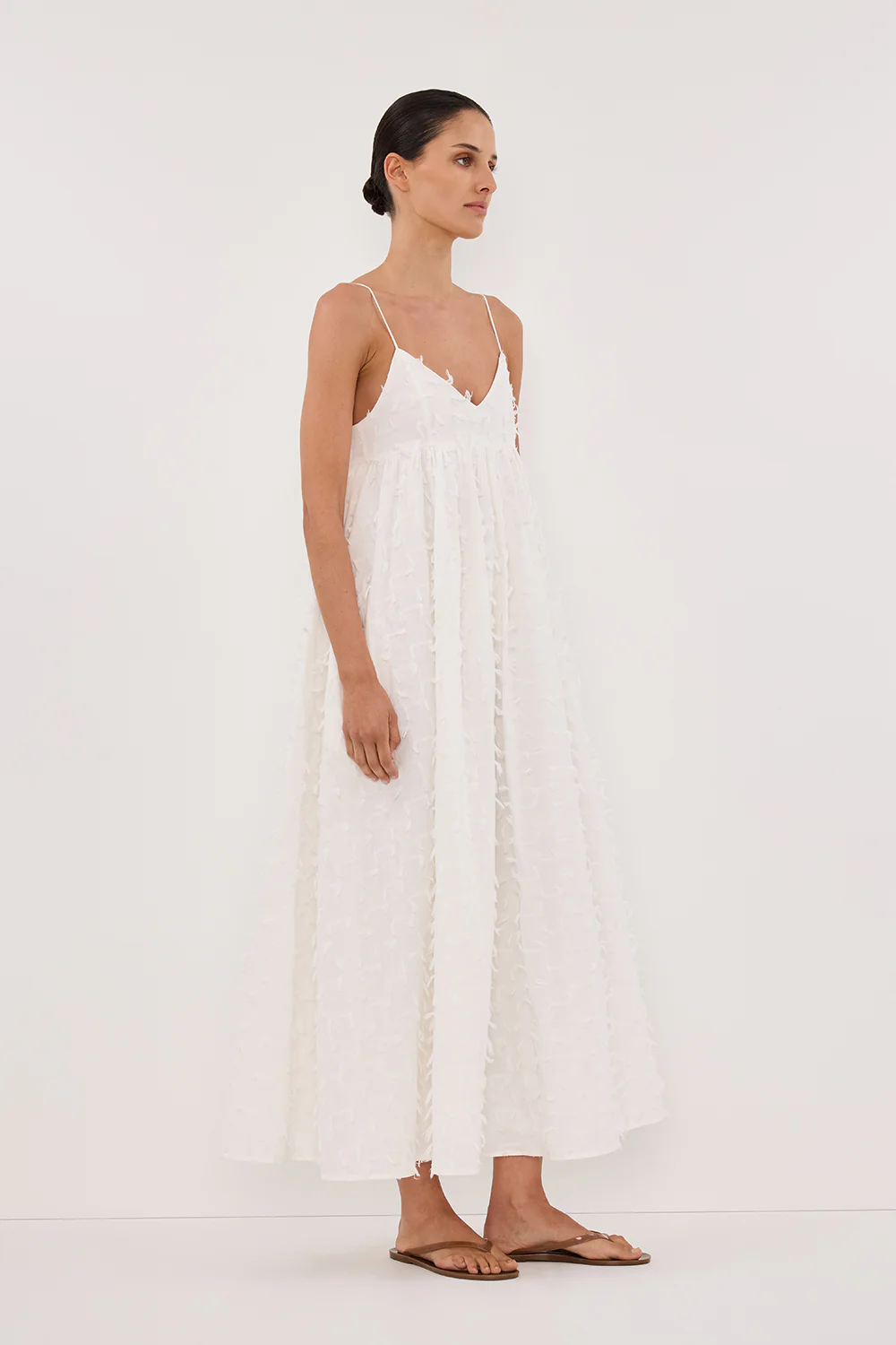 PALOMA WHITE BABYDOLL MIDI DRESS - Gamepaces