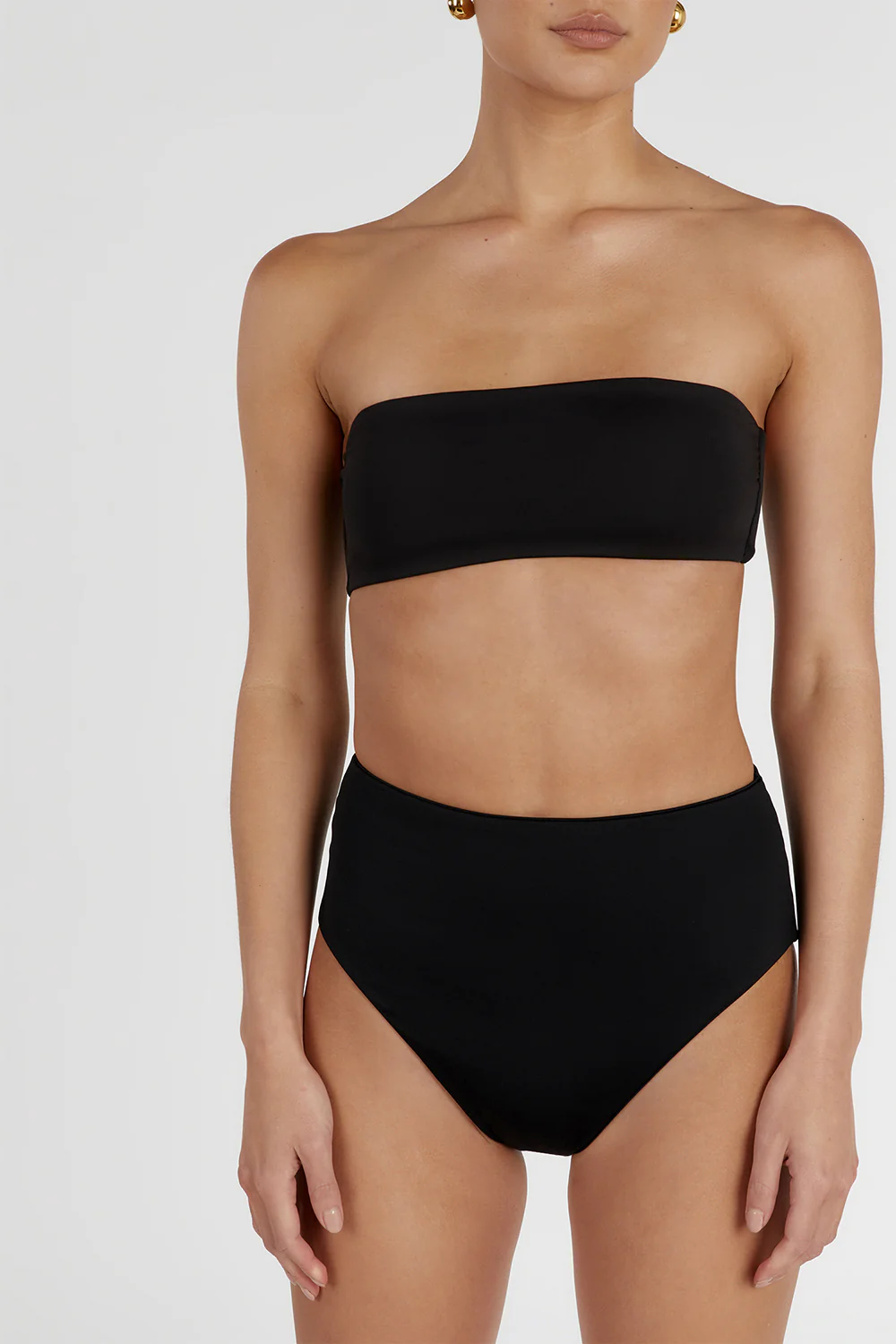 CALLIE BLACK BANDEAU TOP - Gamepaces