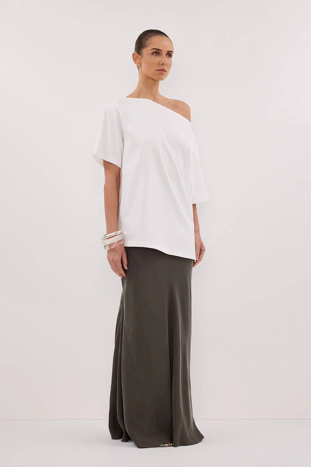 ADDISON PETROL BIAS CUPRO MAXI SKIRT - Gamepaces