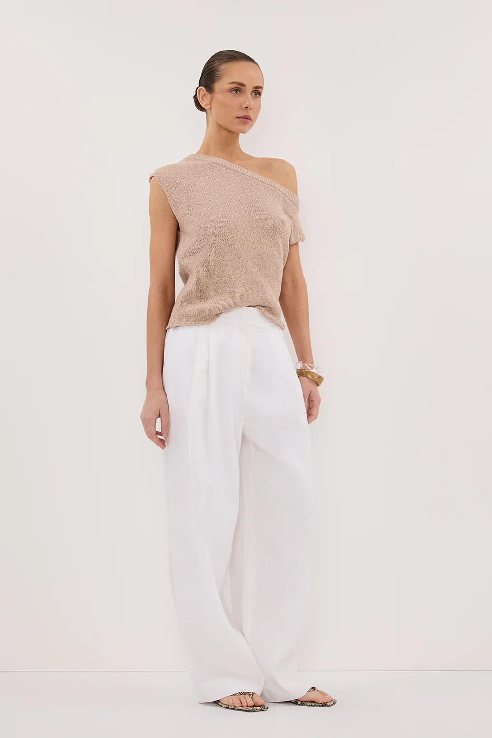 KERRY TAN ASYM KNIT TOP - Gamepaces